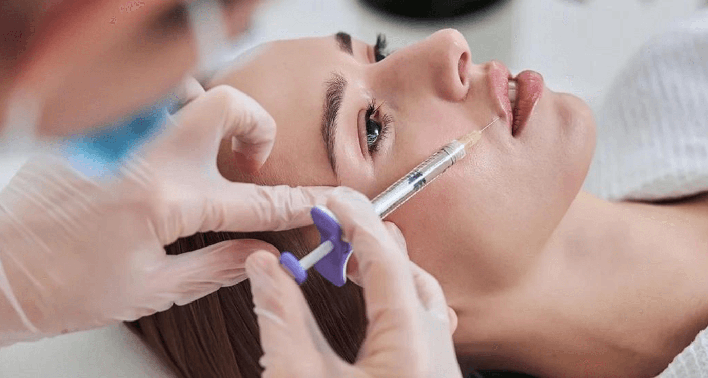 Woman receiving botox injections in coventry