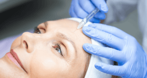 Woman getting dermal fillers in Coventry