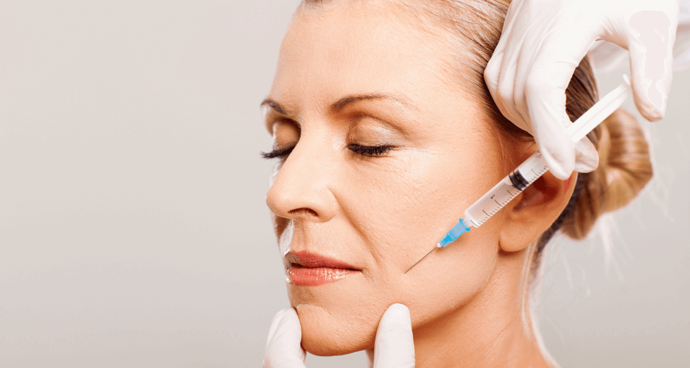 Woman getting botox injections in coventry at a skin clinic